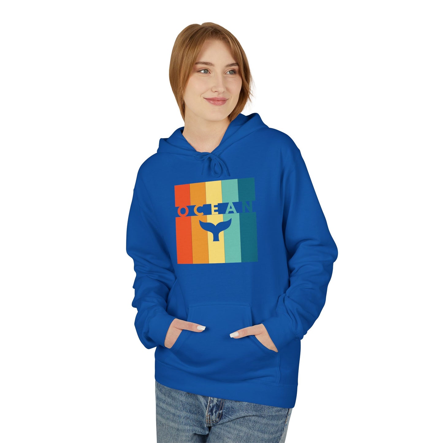 Ocean Whale Tail Womens Hoodie