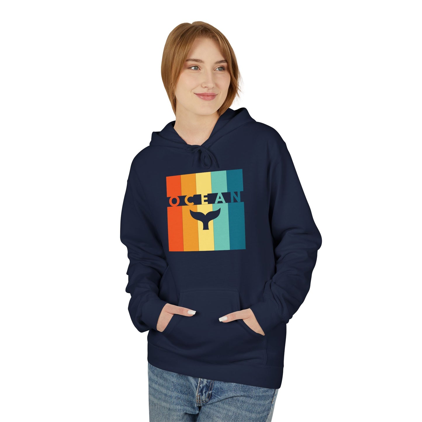 Ocean Whale Tail Womens Hoodie