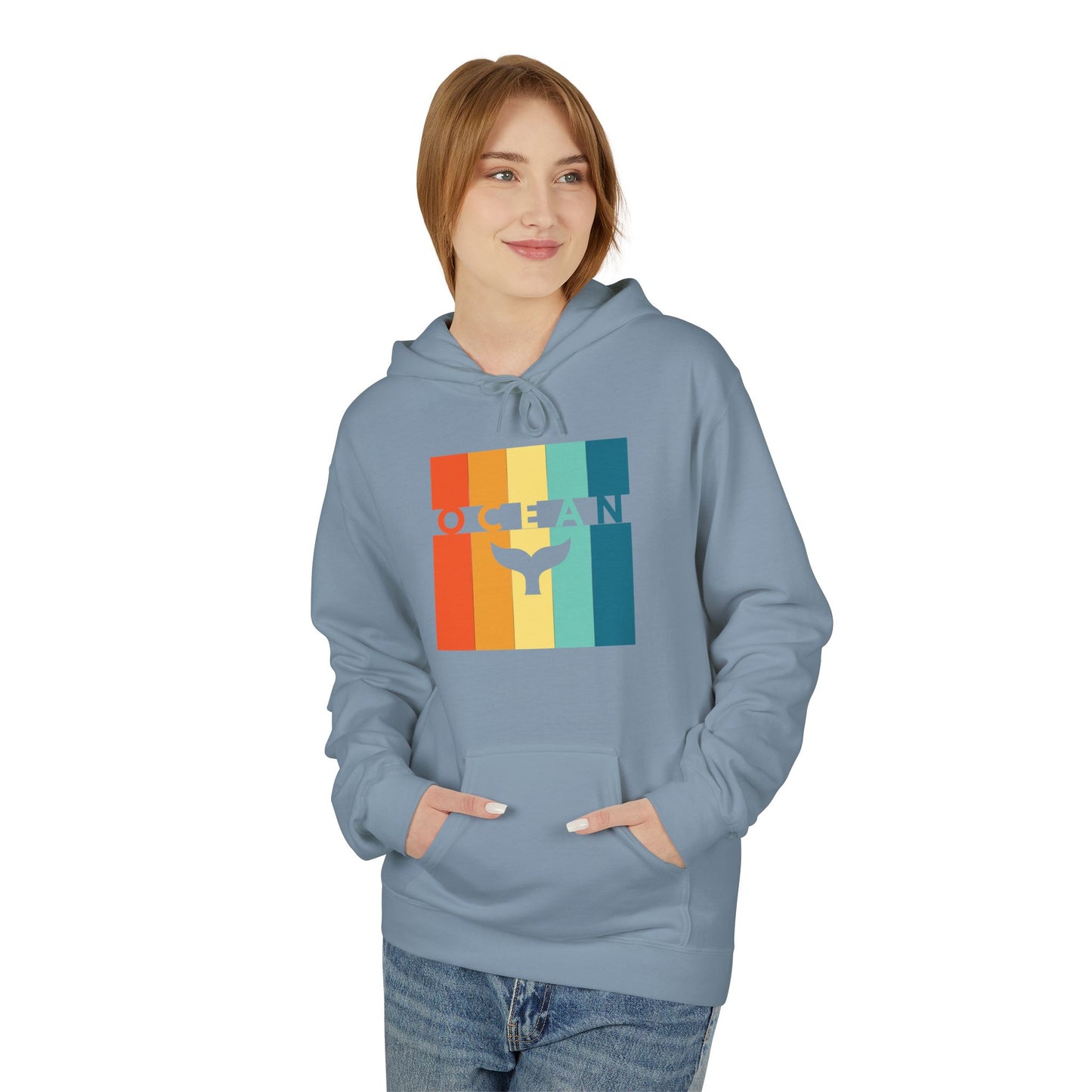 Ocean Whale Tail Womens Hoodie