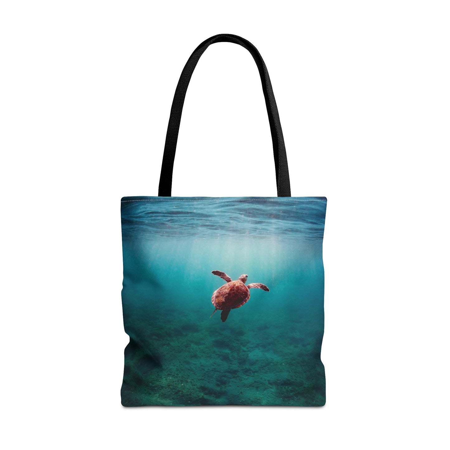 Sea Turtle Ocean Tote Bag — Underwater Marine Wildlife Beach Bag