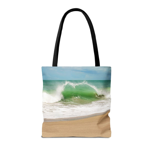 Ocean Heart Wave Tote Bag — Wave Beach Bag