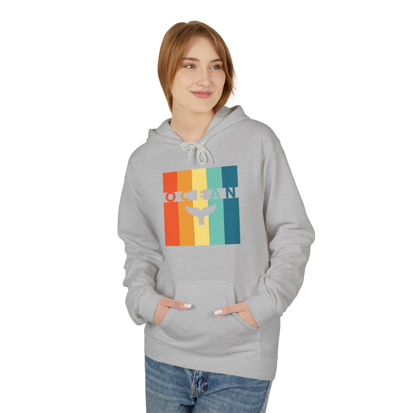 Ocean Whale Tail Womens Hoodie