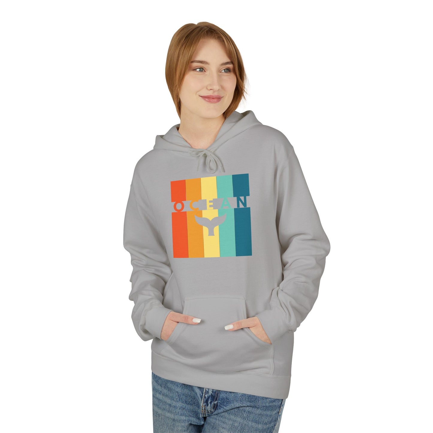 Ocean Whale Tail Womens Hoodie