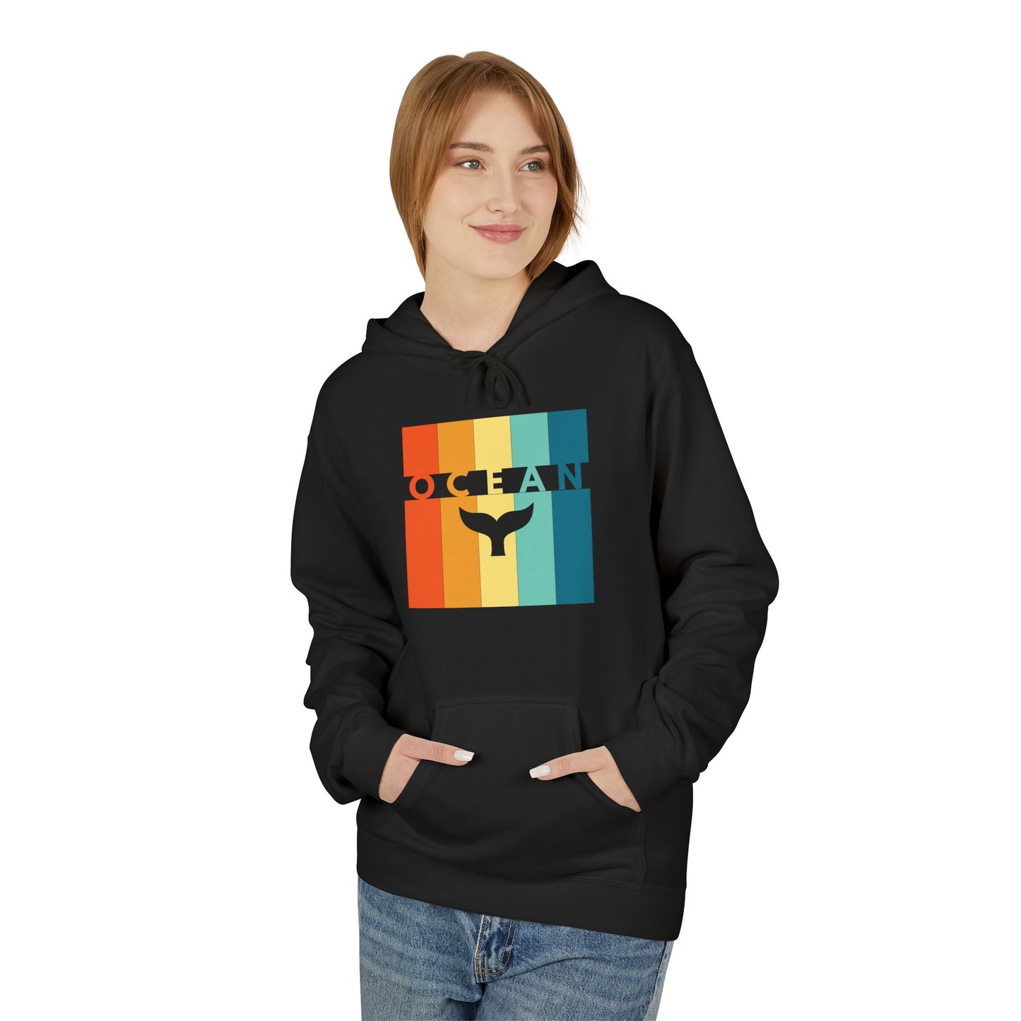 Ocean Whale Tail Womens Hoodie