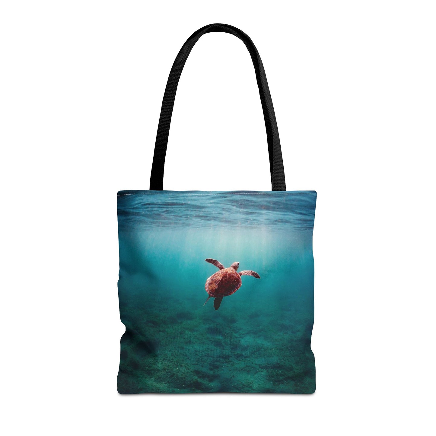 Sea Turtle Ocean Tote Bag — Underwater Marine Wildlife Beach Bag