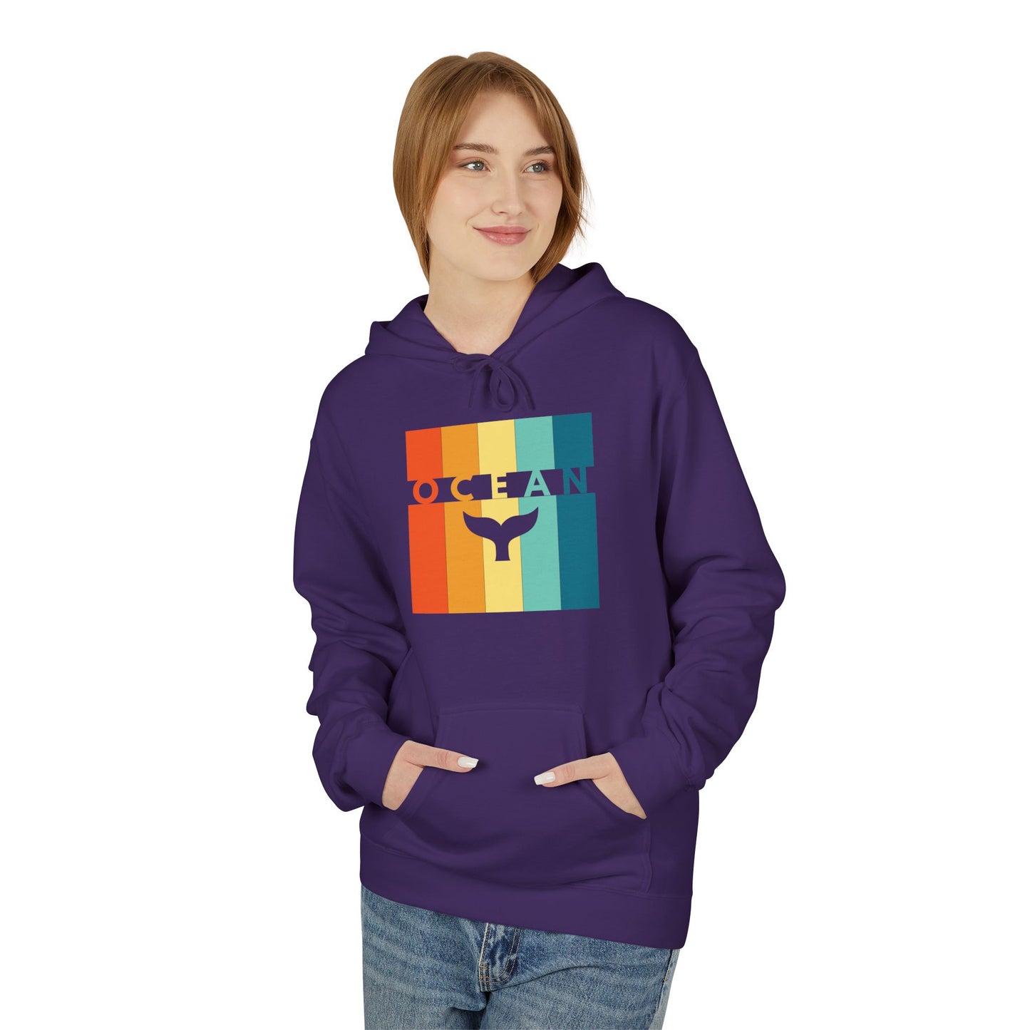 Ocean Whale Tail Womens Hoodie