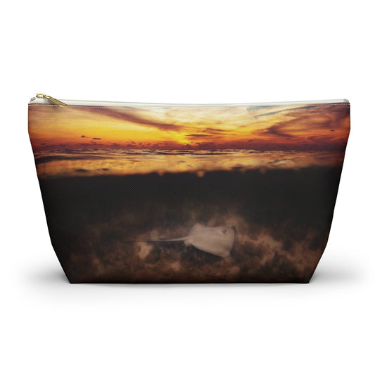 Stingray Sunset Accessory Pouch w T-bottom Makeup Cosetic Bag