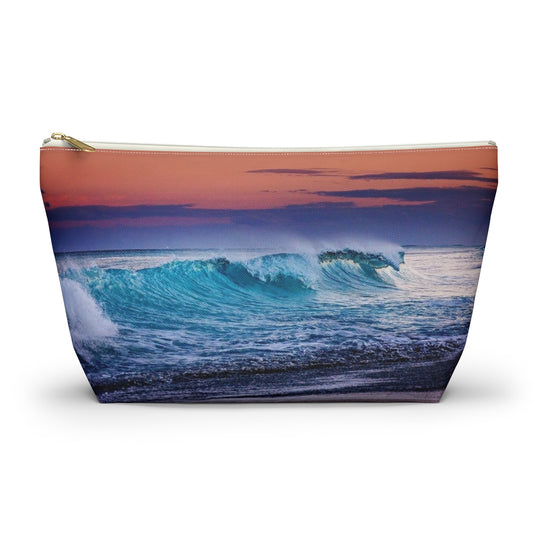 Sunset Waves Accessory Pouch w T-bottom Makeup Cosmetic Travel Bag