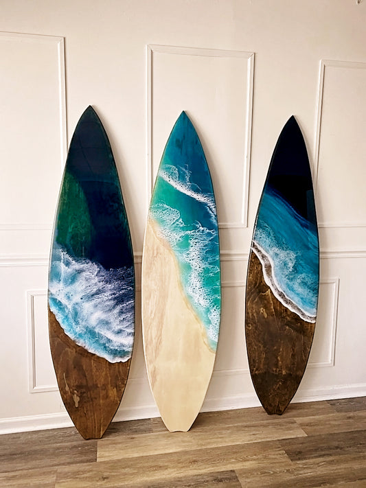Ocean Resin Surfboard Wall Hanging